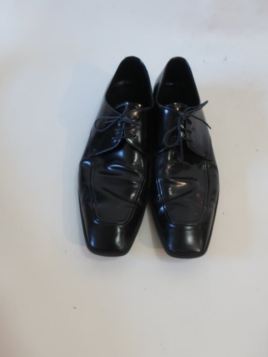 Mens Prada Black Leather Square Toe Oxford Lace Up Shoes 11 main image 10